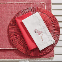 Seagrass Round Placemat - Red Set Of 6 Park Designs - The Fox Decor