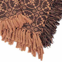 Black Tan Marshfield Jacquard Afghan AF106011 - The Fox Decor