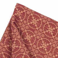 Barn Red Tan Marshfield Jacquard Afghan AF106017 - The Fox Decor