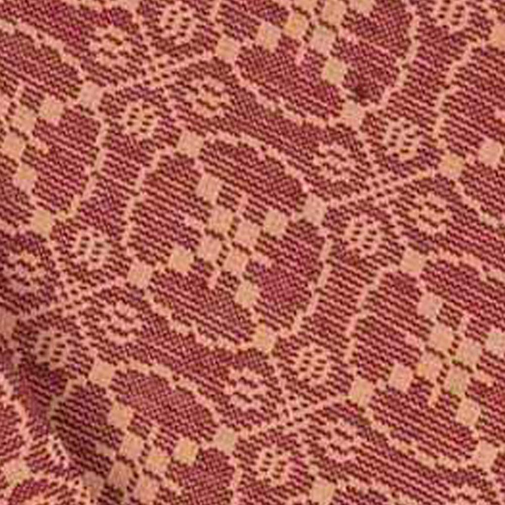 Barn Red Tan Marshfield Jacquard Afghan AF106017 - The Fox Decor