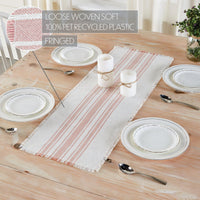 Antique White Stripe Coral Indoor/Outdoor Table Runner 12x36 VHC Brands VHC Brands - The Fox Decor