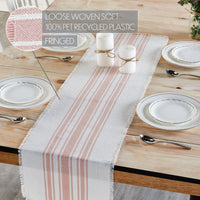 Antique White Stripe Coral Indoor/Outdoor Table Runner 12x48 VHC Brands VHC Brands - The Fox Decor