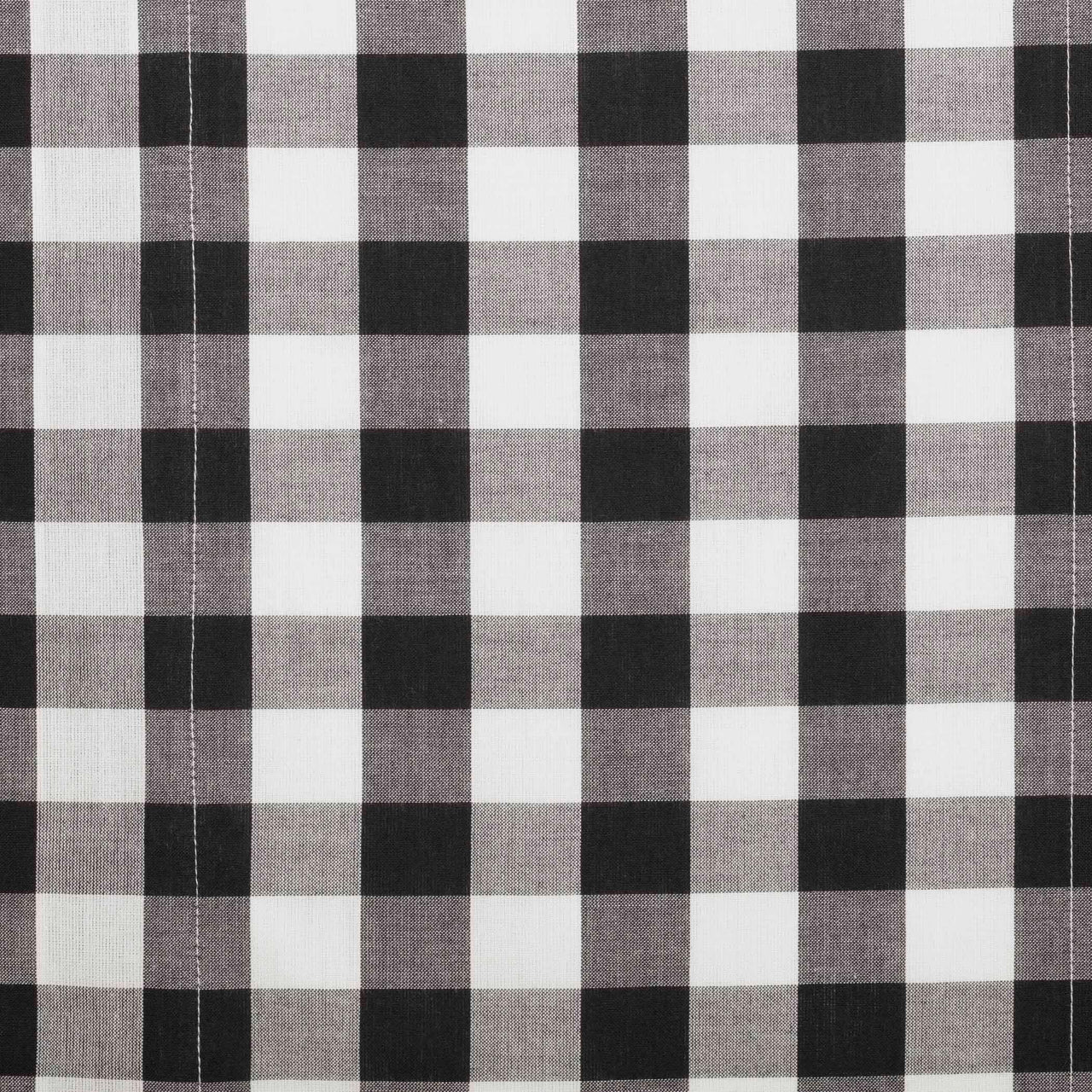 VHC Brands Primitive Prairie Panel Curtains – 63x36x18 – Black Plaid – Pair – Light Filtering