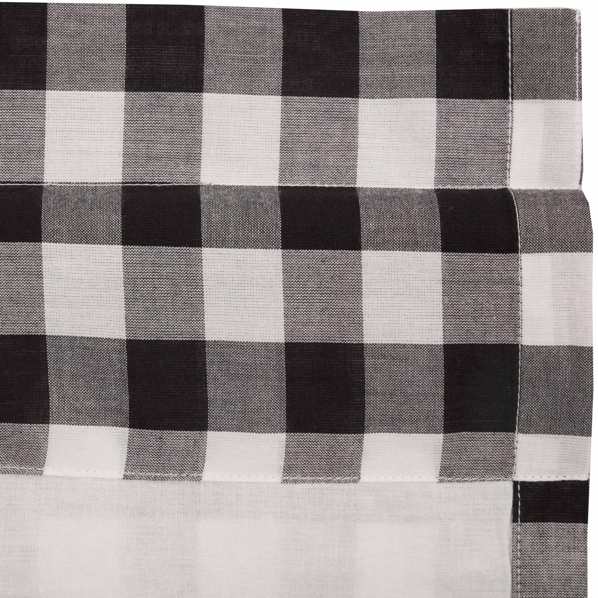 Annie Buffalo Black Check Ruffled Swag Curtain Set of 2 36x36x16 VHC Brands - The Fox Decor