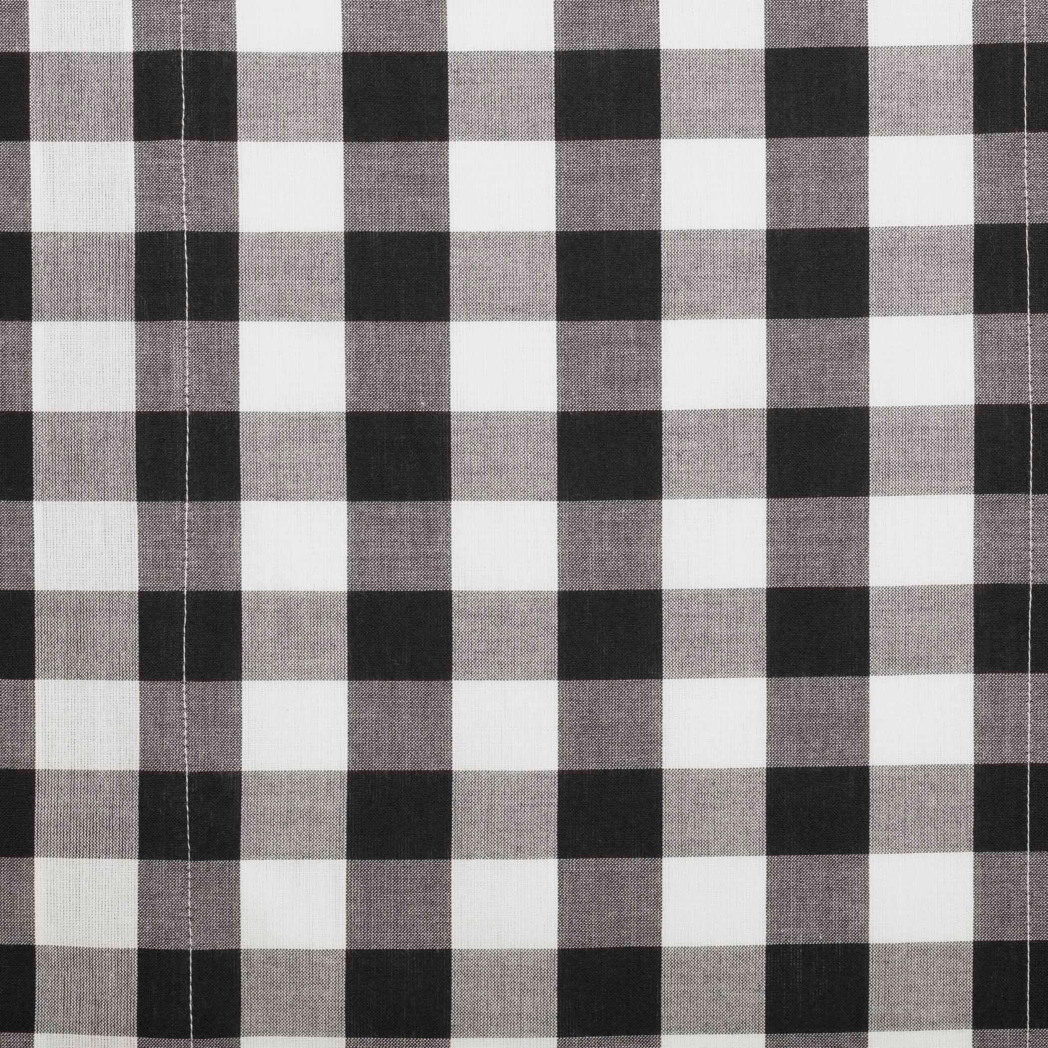 Annie Buffalo Black Check Ruffled Swag Curtain Set of 2 36x36x16 VHC Brands - The Fox Decor