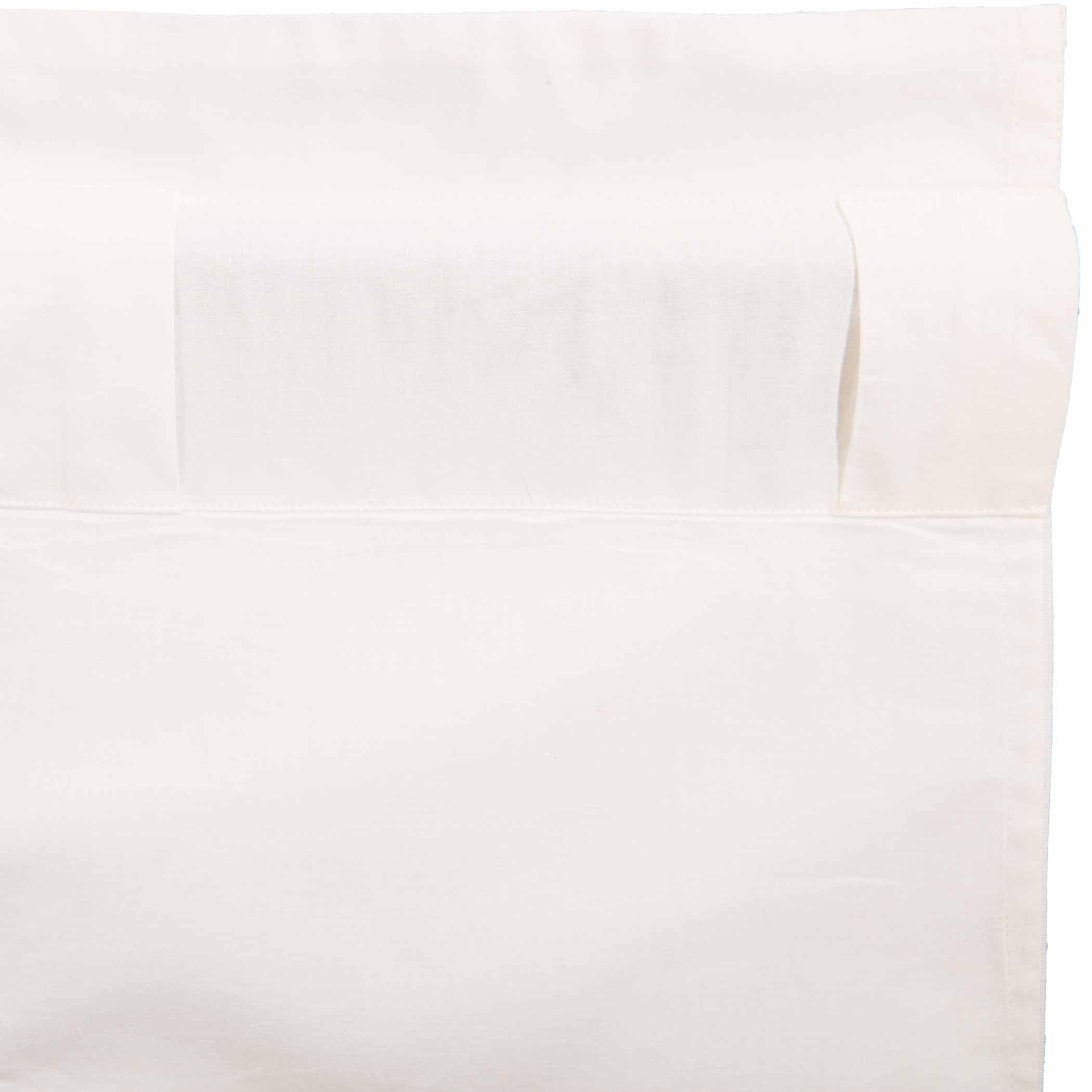 Simple Life Flax Antique White Prairie Short Panel Curtain Set of 2 63x36x18 VHC Brands - The Fox Decor