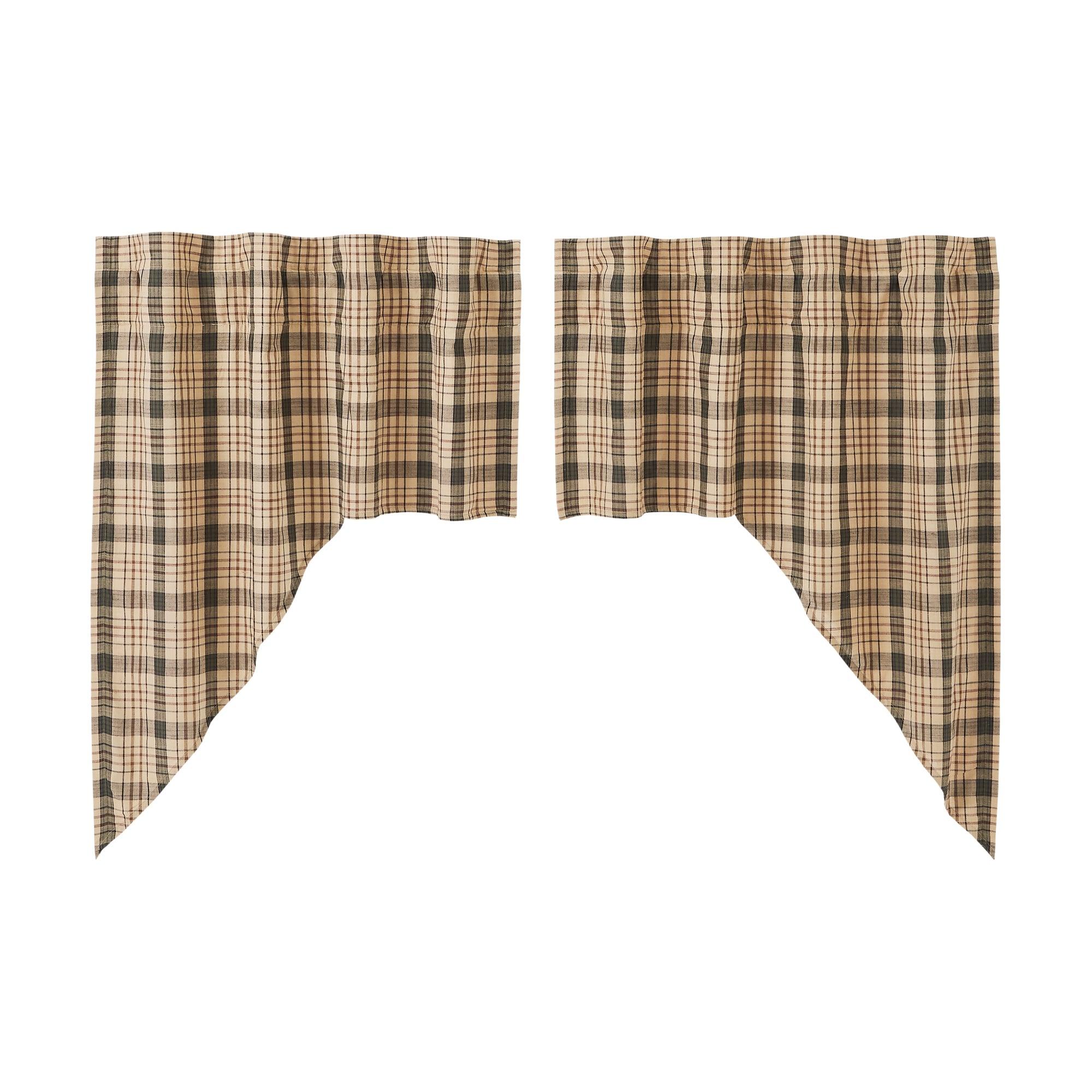 Cider Mill Plaid Swag Set of 2 36x36x16 VHC Brands - The Fox Decor