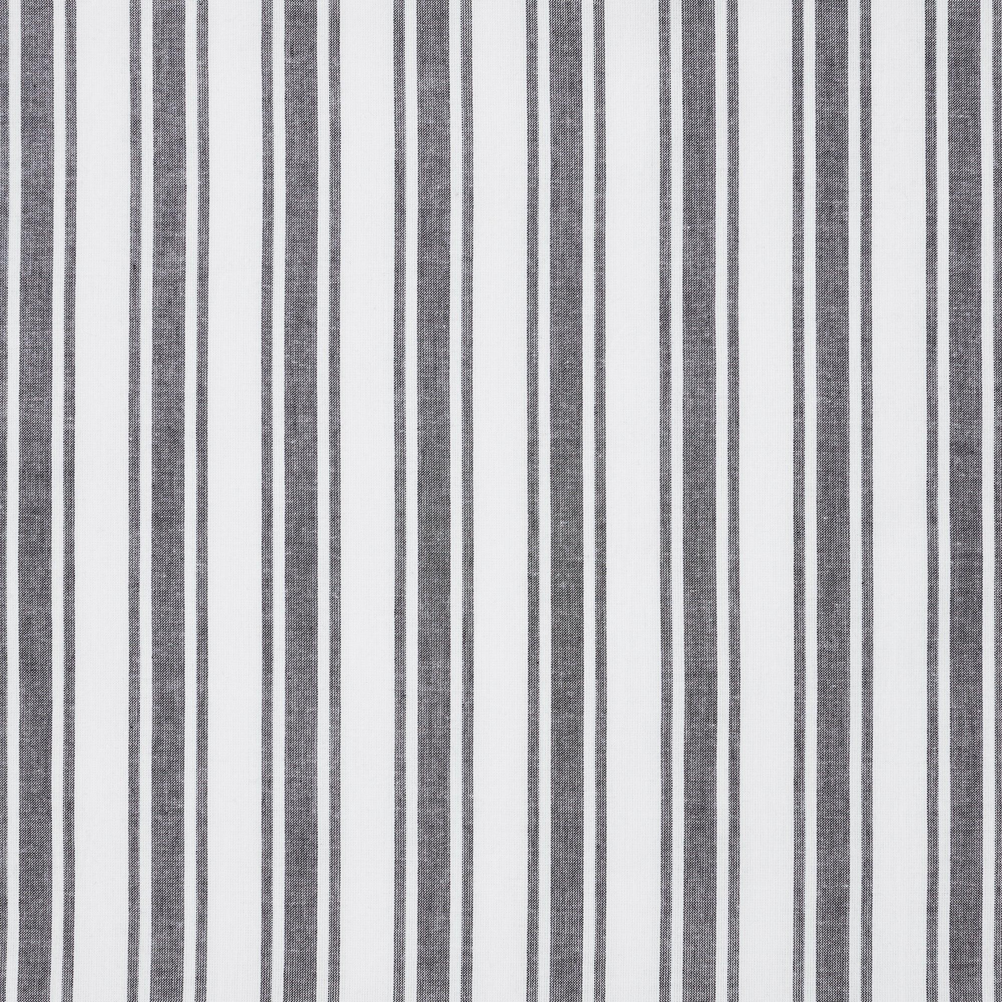Sawyer Mill Black Ticking Stripe Short Curtain Panel Set of 2 63x36 VHC Brands - The Fox Decor