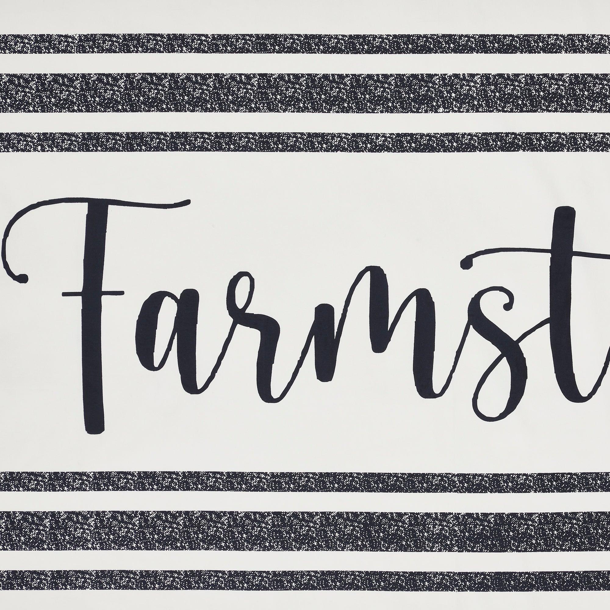 Sawyer Mill Black Farmstead Shower Curtain 72x72 VHC Brands - The Fox Decor