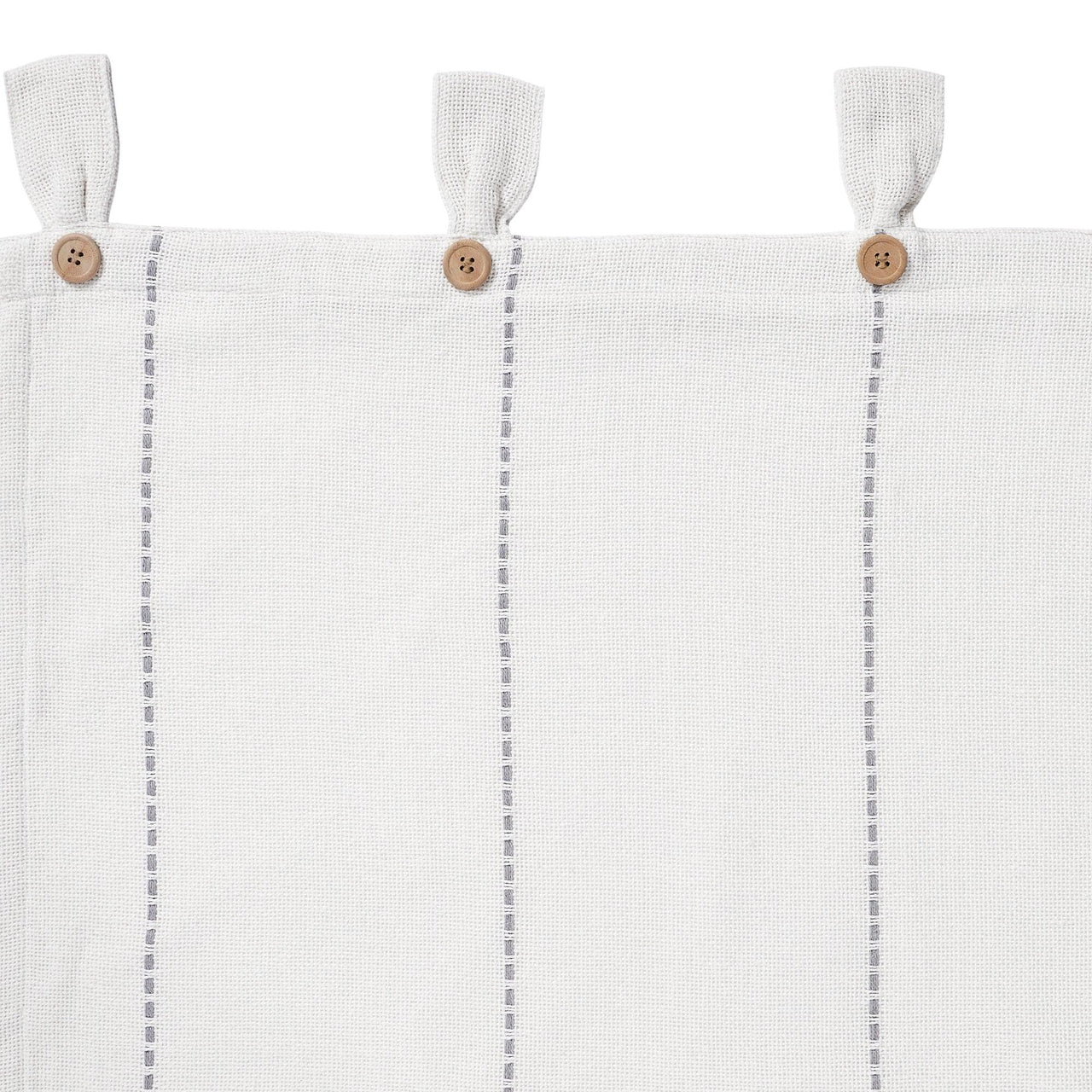 Stitched Burlap White Panel Curtain Set of 2 84x40 VHC Brands - The Fox Decor