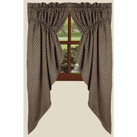 Black Nutmeg Kingston Jacquard Gathered Swag Lined C6310011 - The Fox Decor