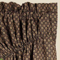 Black Nutmeg Kingston Jacquard Gathered Swag Lined C6310011 - The Fox Decor