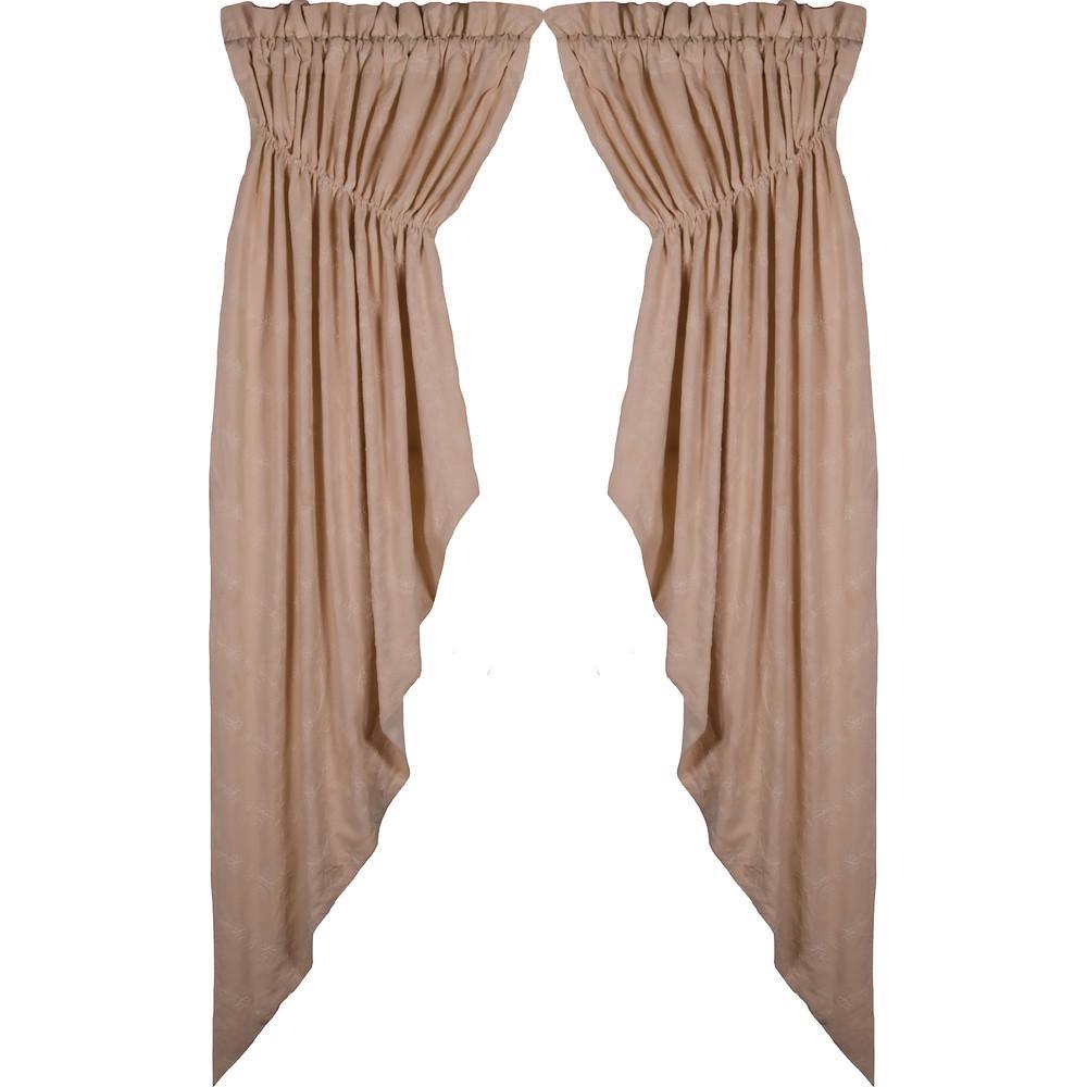 Cream Candlewicking Cream Gathered Swag Lined C6430005 - The Fox Decor