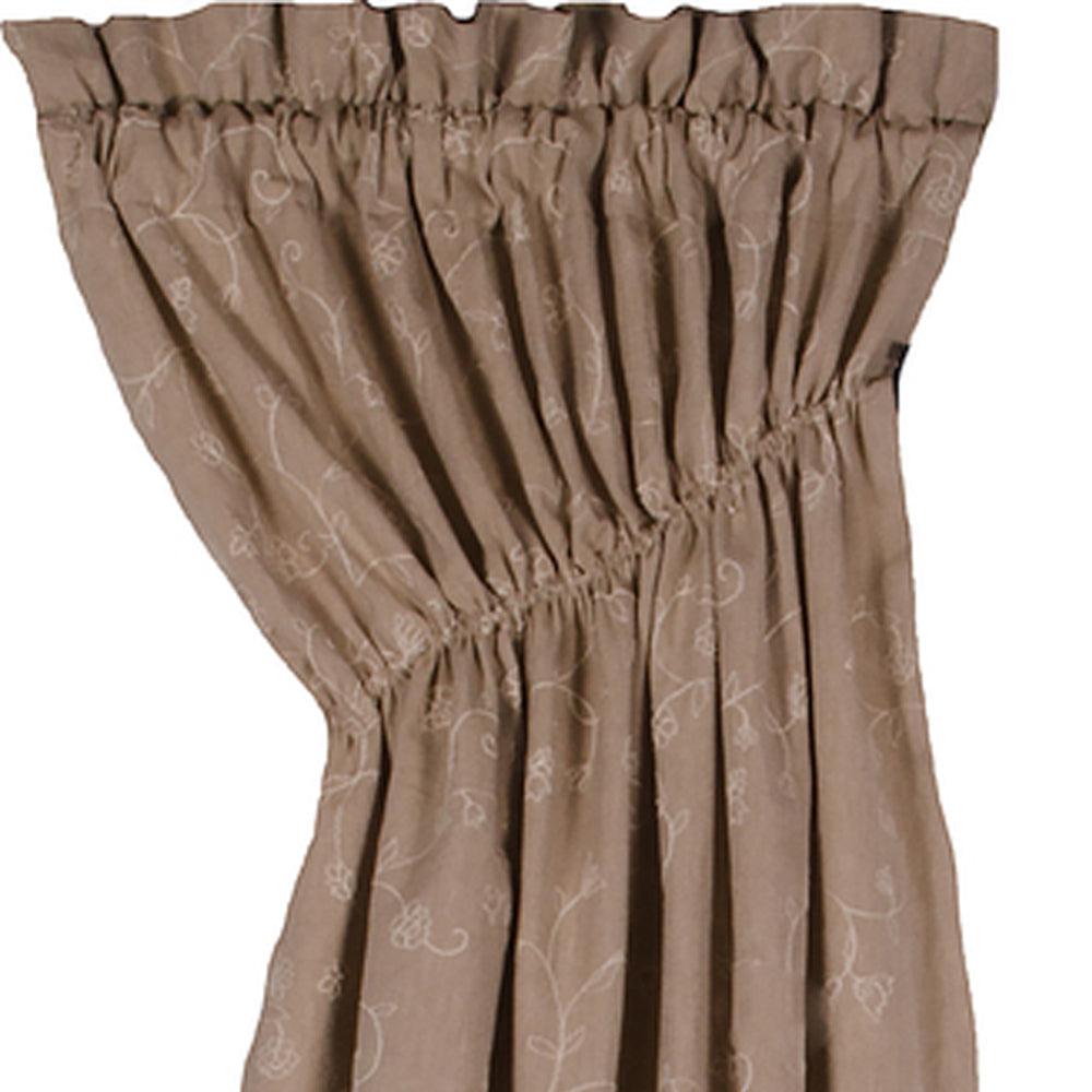 Taupe Candlewicking Taupe Gathered Swag Lined C6440038 - The Fox Decor