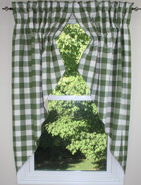 Buffalo Check Sage Gathered Swag C6510009 - The Fox Decor