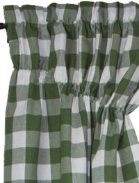 Buffalo Check Sage Gathered Swag C6510009 - The Fox Decor