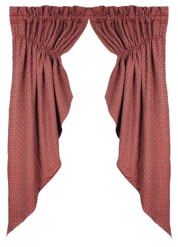 Barn Red Oat Philmont Jacquard Gathered Swag Lined C6850017 - The Fox Decor