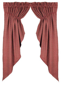 Barn Red Oat Philmont Jacquard Gathered Swag Lined C6850017 - The Fox Decor