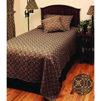 Black Tan Marshfield Jacquard Bed Cover King CK106011 - The Fox Decor