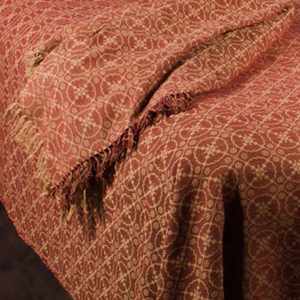 Barn Red Nutmeg Marshfield Jacquard Bed Cover King CK106017 - The Fox Decor