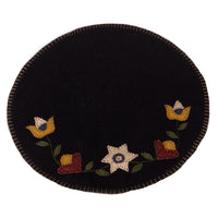 Black Flowering Vine Candle Mat Set Of Two CMAR0201 - The Fox Decor