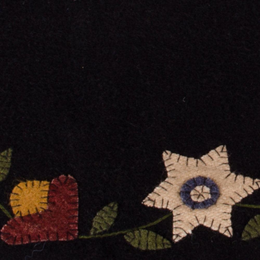 Black Flowering Vine Candle Mat Set Of Two CMAR0201 - The Fox Decor