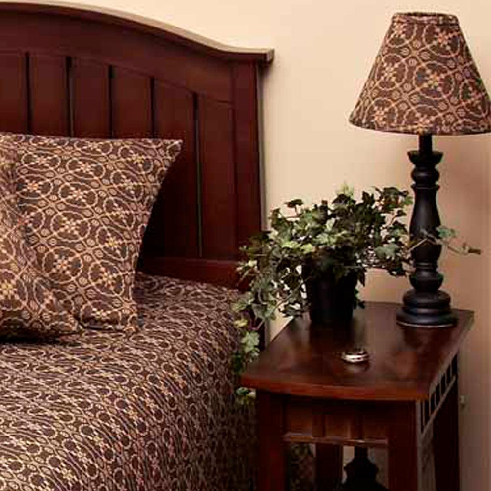 Black Tan Marshfield Jacquard Bed Cover Queen CQ106011 - The Fox Decor