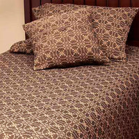 Black Tan Marshfield Jacquard Bed Cover Queen CQ106011 - The Fox Decor