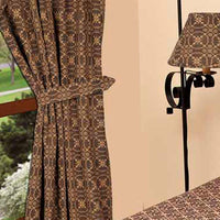 Black Tan Marshfield Jacquard Bed Cover Queen CQ106011 - The Fox Decor