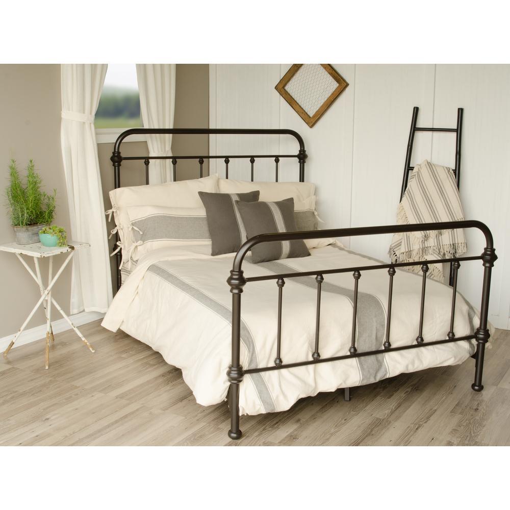 Grain Sack Stripe Cream Pewter Queen Duvet Cover DQ165065 - The Fox Decor