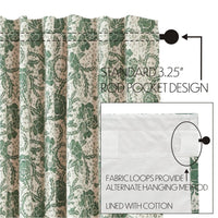 Dorset Green Floral Valance Curtain 16x72 VHC Brands - The Fox Decor