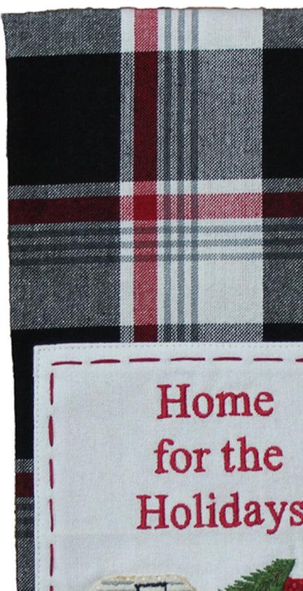 Winter Plaid Black, Red, Cream towel ET044020 - The Fox Decor