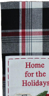 Winter Plaid Black, Red, Cream towel ET044020 - The Fox Decor