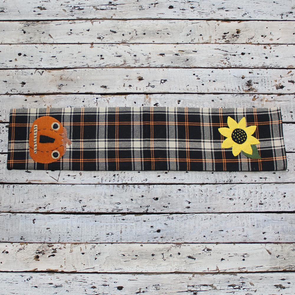 2 in 1 Primitive Fall Plaid Sunflower, Jack-o-lantern Towel Set of two ET220017 - The Fox Decor