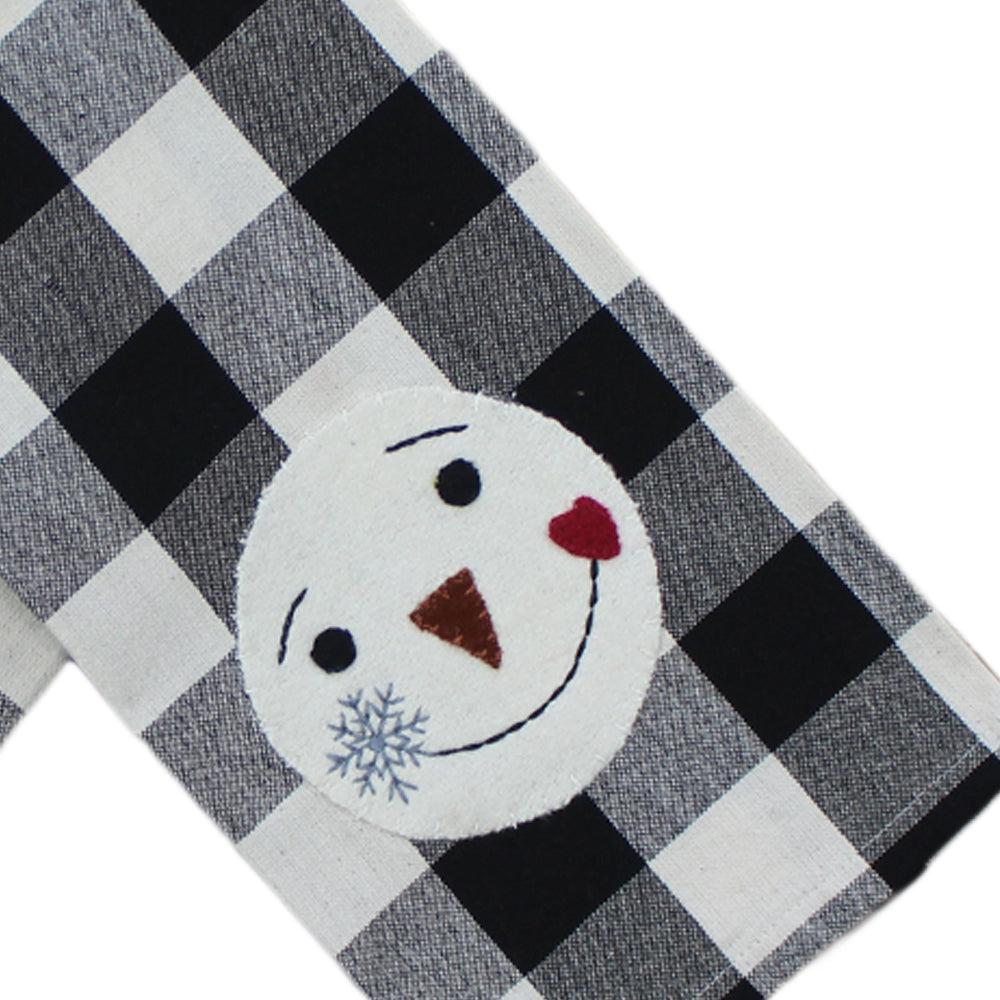 2 in 1 Buffalo Check Sunflower, Snowman Face Towel Set of two ET220018 - The Fox Decor