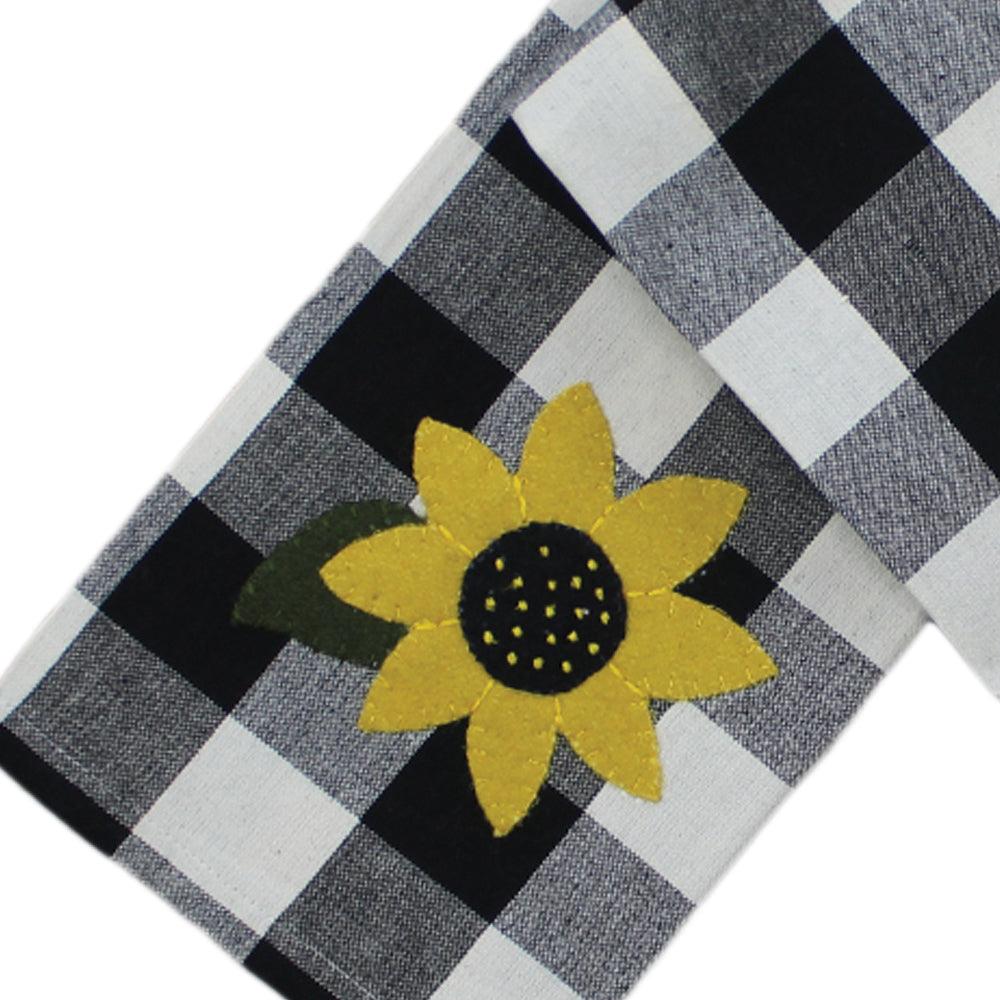 2 in 1 Buffalo Check Sunflower, Snowman Face Towel Set of two ET220018 - The Fox Decor