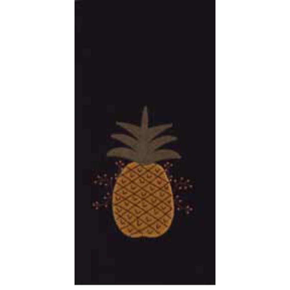 Black Pineapple Welcome Towel Set Of Two ETAR00J2 - The Fox Decor