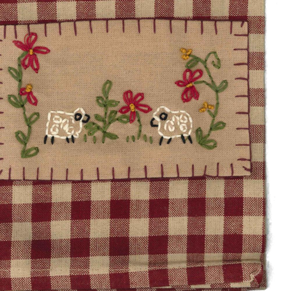 Barn Red Nutmeg 2 Sheep Towel Set Of Two ETAS0050 - The Fox Decor