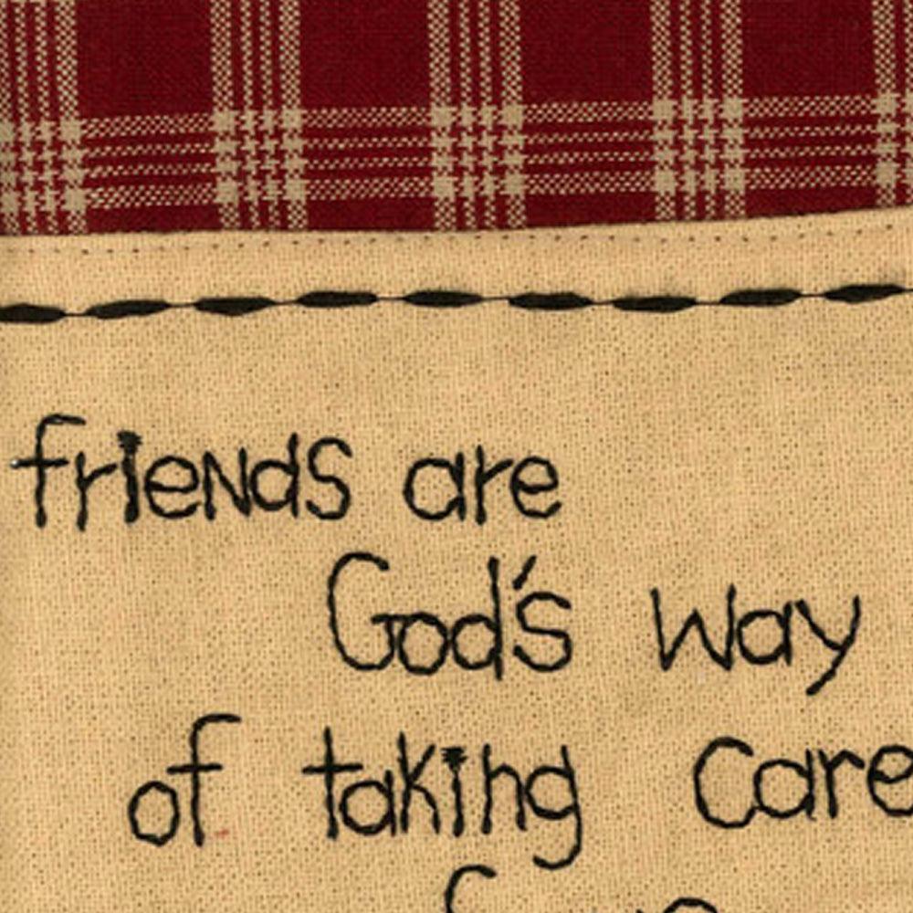 Barn Red Nutmeg Friends Are God'S Way Towel Set Of Two ETLD0026 - The Fox Decor