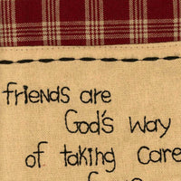 Barn Red Nutmeg Friends Are God'S Way Towel Set Of Two ETLD0026 - The Fox Decor