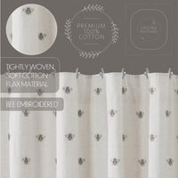 Embroidered Bee Shower Curtain 72x72 VHC Brands - The Fox Decor