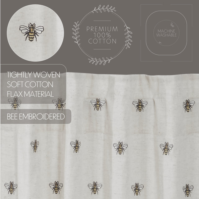 Embroidered Bee Valance Curtain 16