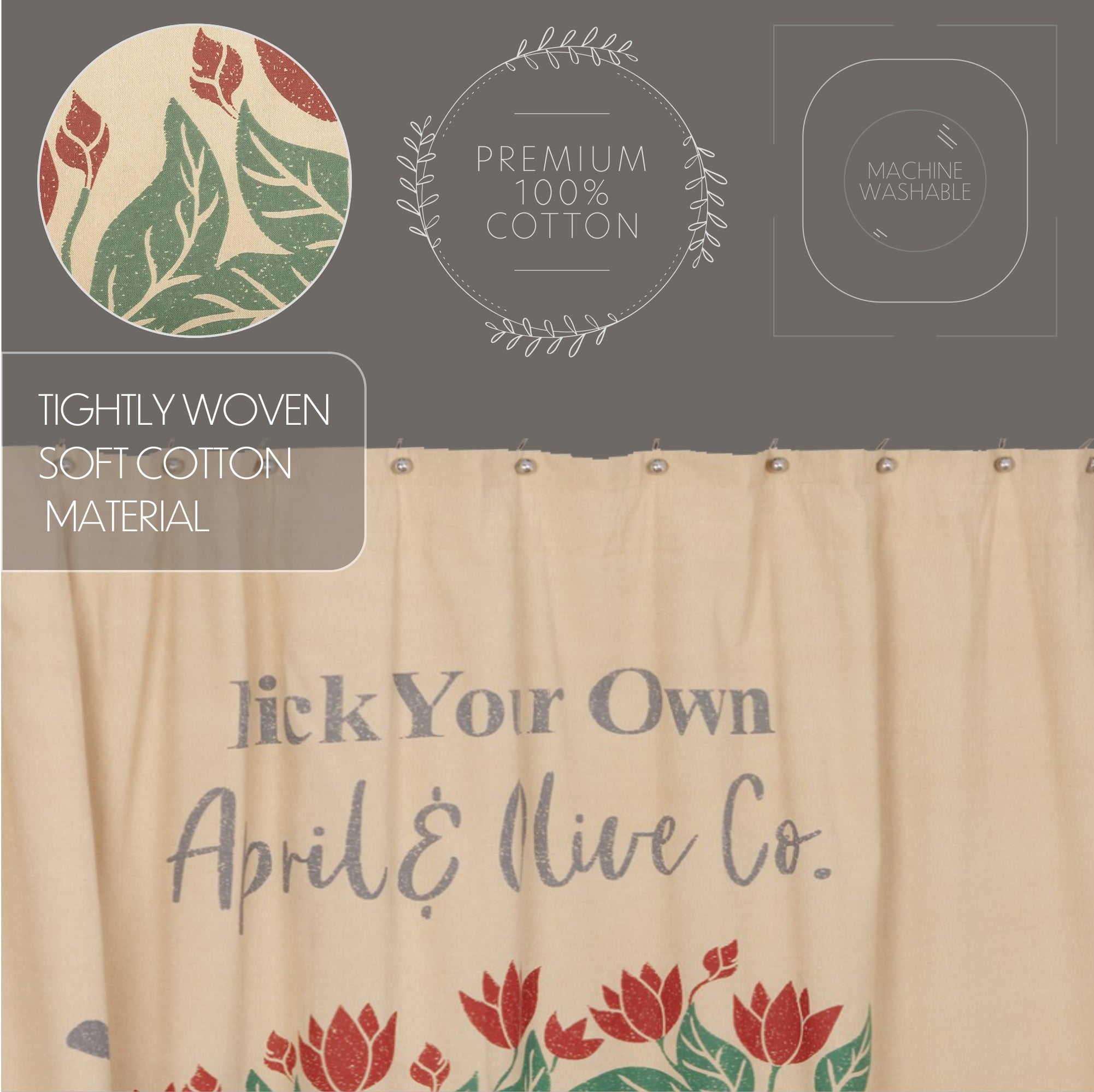 Farmer's Market Wheelbarrow Shower Curtain 72
