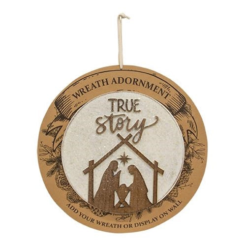 True Story Nativity Wreath Insert