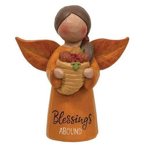 Blessings Abound Angel w/Cornucopia - The Fox Decor