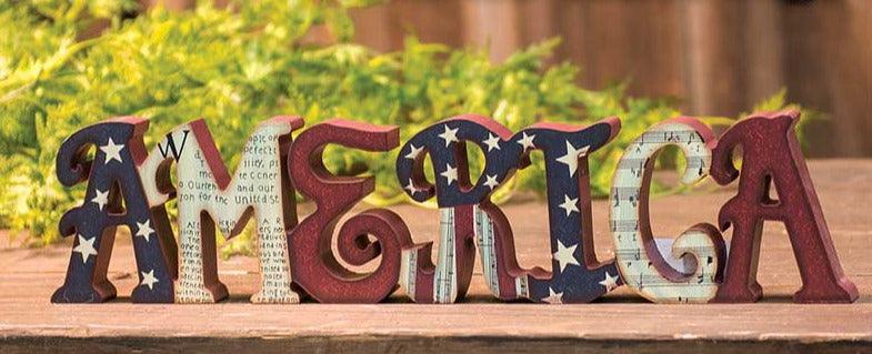 America Table Sign - The Fox Decor