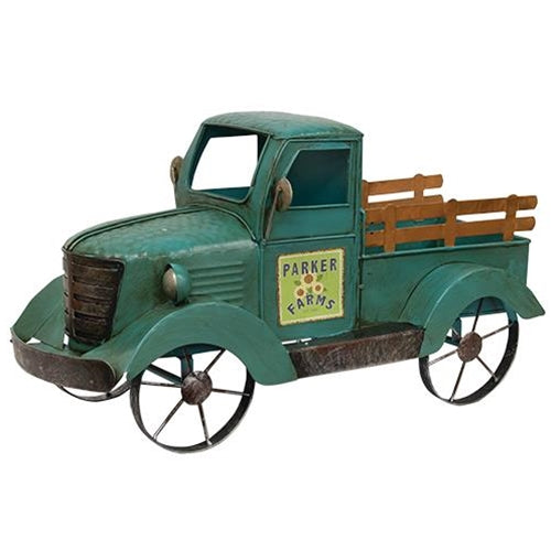 Parker Farms Distressed Blue Metal Truck