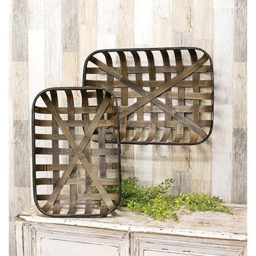 tobacco decor Spotlight: Baskets A galvanized tin finish gives these metal tobacco baskets a weathered look and feel for farmhouse style authenticity How to decorate with tobacco