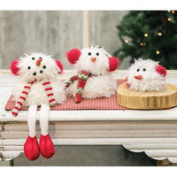 Furry Snowman w/Earmuffs - The Fox Decor