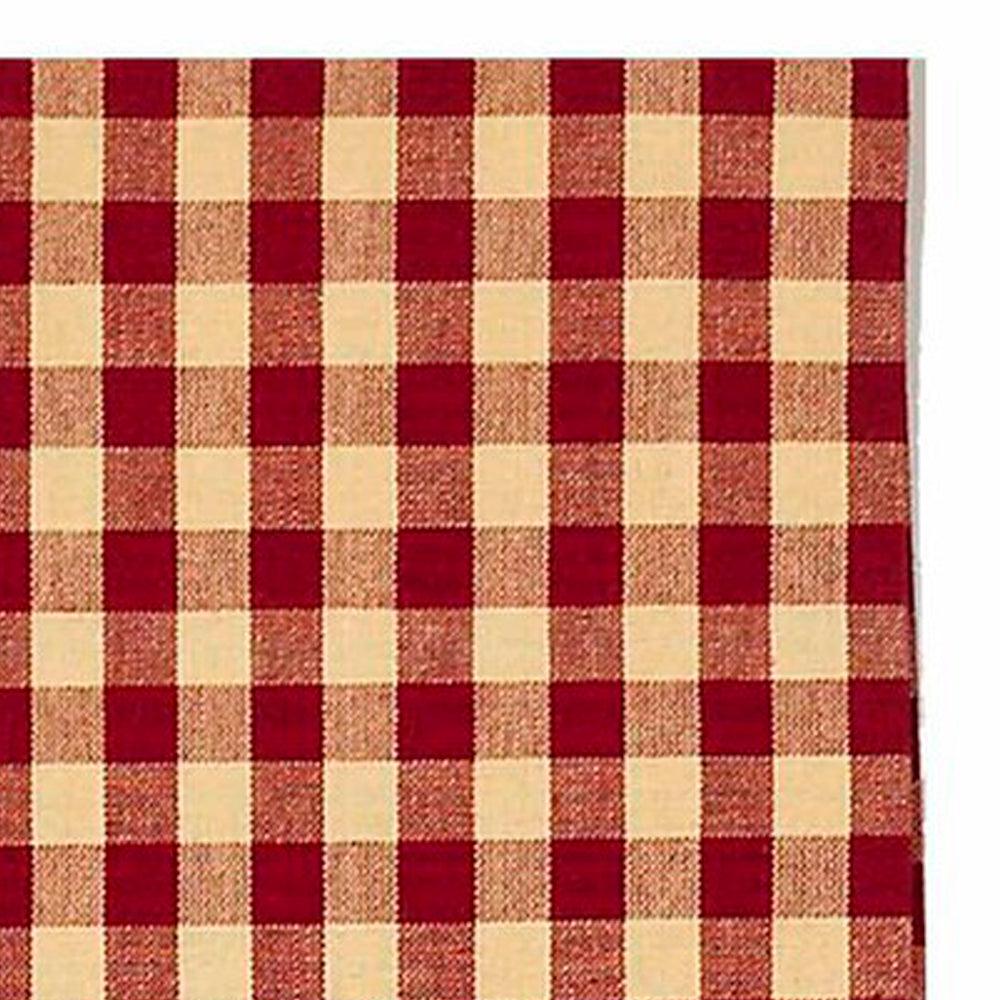 Barn Red Nutmeg Heritage House Check Barn Red Towel Set Of Six KT100017 - The Fox Decor